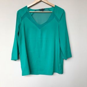 Emerald Green Silk Blouse